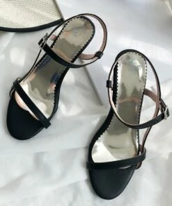 Best deal ❤️ BUTITI Black Stiletto Slingback 🩴 Sandal - 👩 Women 😍 -BUTITI Shop zu100629014 alt 3 tm1634755330