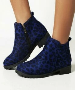 Wholesale ๐ BUTITI Blue Leopard Side-Zip Ankle Boot - ๐ฉ Women ๐