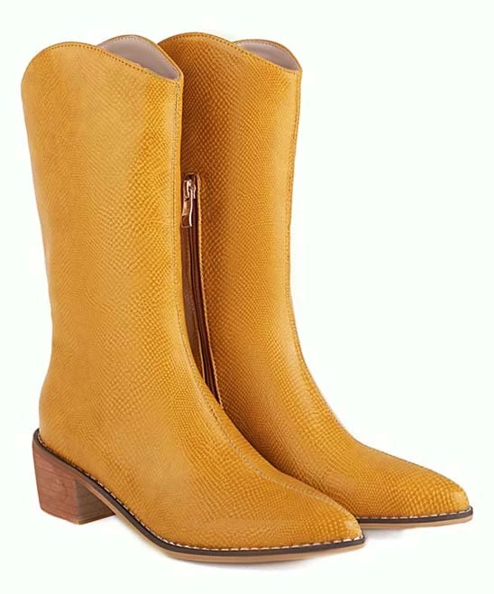 Best Pirce โค๏ธ BUTITI Yellow Cowboy Boot - ๐ฉ Women ๐ 2 Best Pirce โค๏ธ BUTITI Yellow Cowboy Boot - ๐ฉ Women ๐ - Image 2
