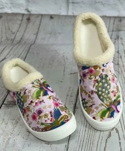 Promo 🔥 BUTITI Pink Peacock Faux Fur-Lined Slipper - 👩 Women 🔥