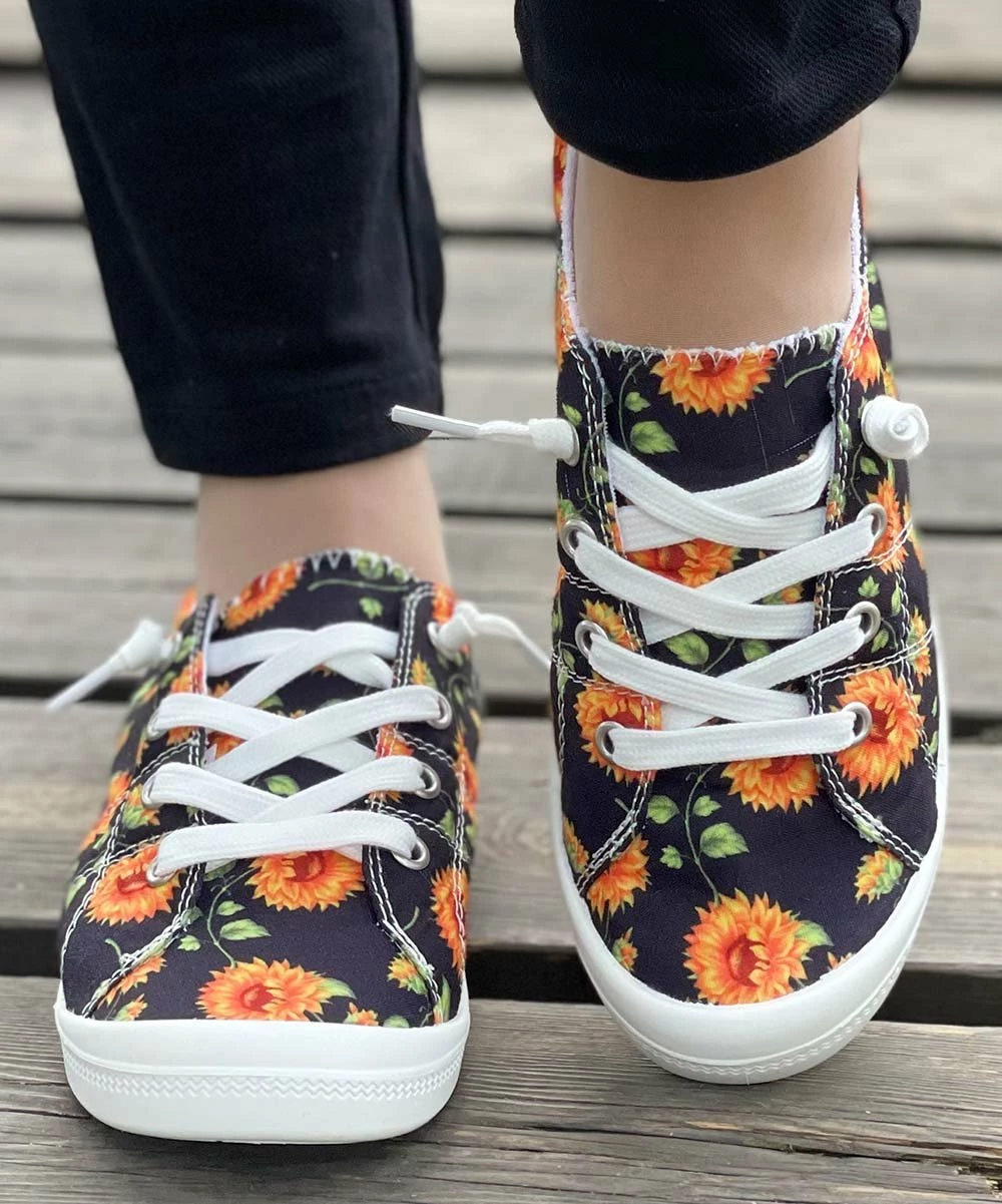 Buy โ BUTITI Black & Orange Floral ๐ Sneaker - ๐ฉ Women ๐งจ 3 Buy โ BUTITI Black & Orange Floral ๐ Sneaker - ๐ฉ Women ๐งจ - Image 3