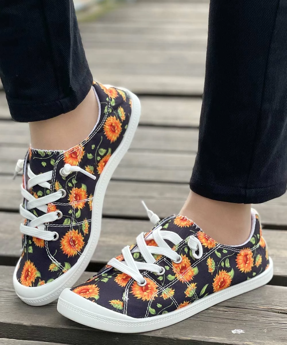 Buy โ BUTITI Black & Orange Floral ๐ Sneaker - ๐ฉ Women ๐งจ 4 Buy โ BUTITI Black & Orange Floral ๐ Sneaker - ๐ฉ Women ๐งจ - Image 4