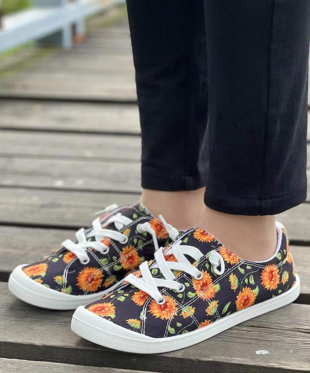 Buy โ BUTITI Black & Orange Floral ๐ Sneaker - ๐ฉ Women ๐งจ 5 Buy โ BUTITI Black & Orange Floral ๐ Sneaker - ๐ฉ Women ๐งจ - Image 5