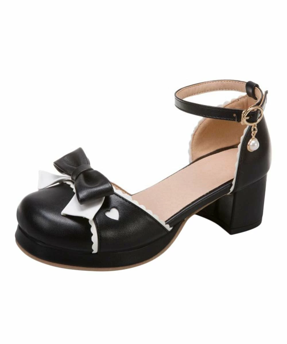 Top 10 ๐ BUTITI Black & White Scallop-Trim Bow-Accent Mary Jane - ๐ฉ Women ๐ 2 Top 10 ๐ BUTITI Black & White Scallop-Trim Bow-Accent Mary Jane - ๐ฉ Women ๐ - Image 2