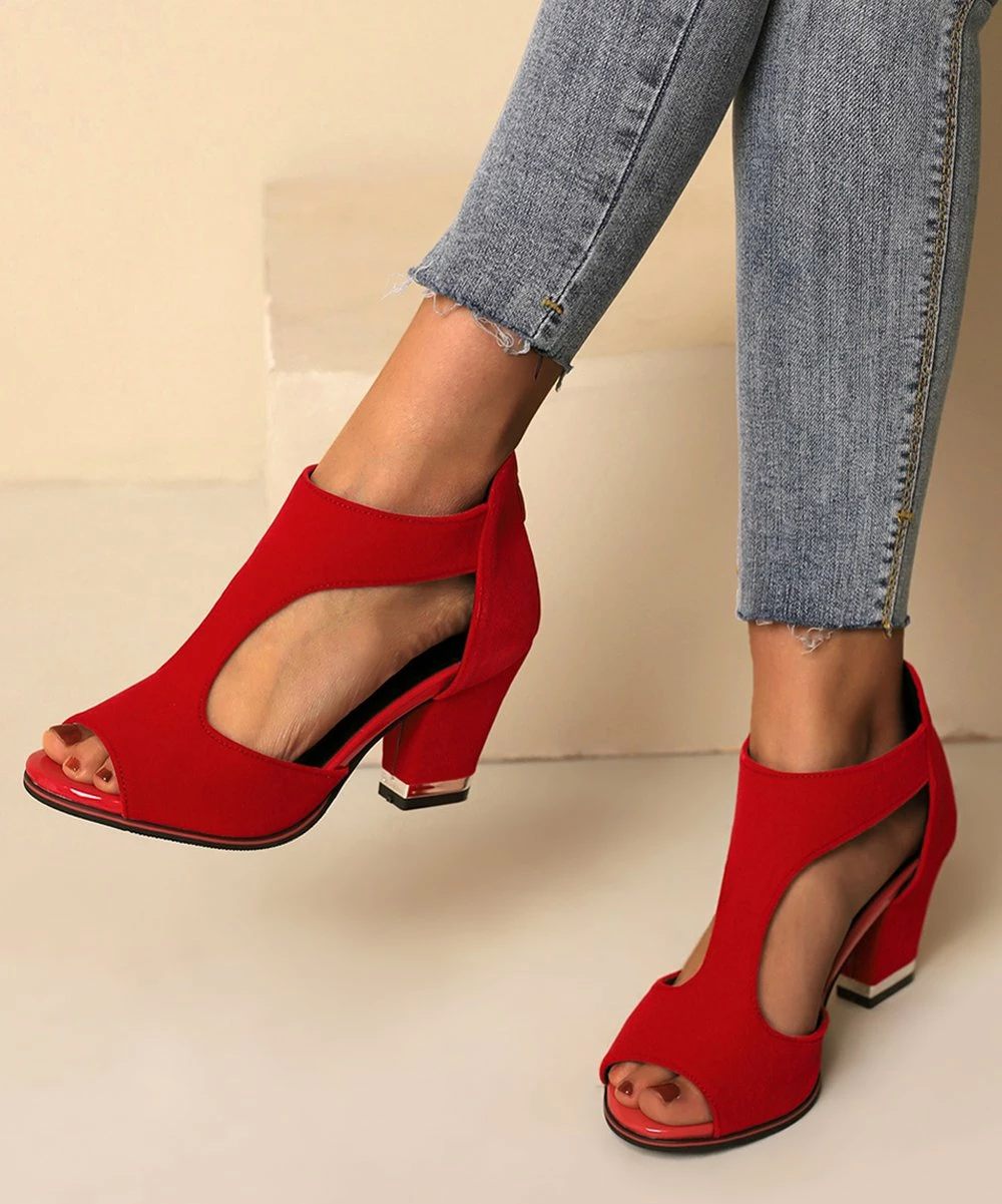 Promo โจ BUTITI Red Cutout Peep-Toe Pump - ๐ฉ Women ๐ 1 Promo โจ BUTITI Red Cutout Peep-Toe Pump - ๐ฉ Women ๐