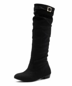 Budget 👍 BUTITI Black Buckle-Accent Boot - 👩 Women 🌟 -BUTITI Shop zu103537820 alt 2 tm1645568807
