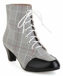 New ๐งจ BUTITI Black & Gray Plaid Lace-Up Bootie - ๐ฉ Women ๐ฏ 5 New ๐งจ BUTITI Black & Gray Plaid Lace-Up Bootie - ๐ฉ Women ๐ฏ -BUTITI Shop zu103632070 alt 2 tm1646150972