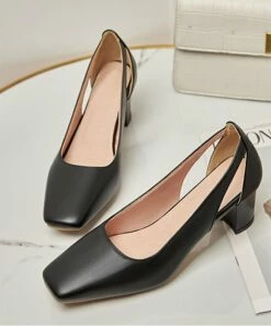 Outlet ✔️ BUTITI Black Side Cutout Pump - 👩 Women 😉 -BUTITI Shop zu103633163 alt 2 tm1645805499