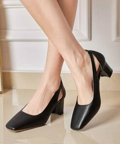 Outlet ✔️ BUTITI Black Side Cutout Pump - 👩 Women 😉