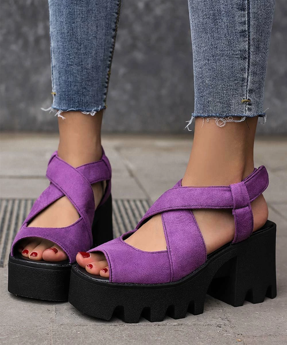 Best deal ๐ฅฐ BUTITI Purple Chunky Crisscross ๐ฉด Sandal - ๐ฉ Women ๐ 2 Best deal ๐ฅฐ BUTITI Purple Chunky Crisscross ๐ฉด Sandal - ๐ฉ Women ๐ - Image 2