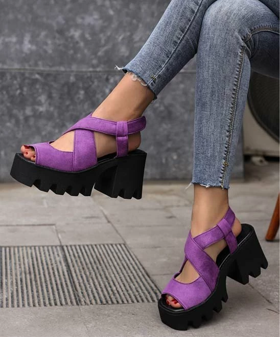 Best deal ๐ฅฐ BUTITI Purple Chunky Crisscross ๐ฉด Sandal - ๐ฉ Women ๐ 1 Best deal ๐ฅฐ BUTITI Purple Chunky Crisscross ๐ฉด Sandal - ๐ฉ Women ๐