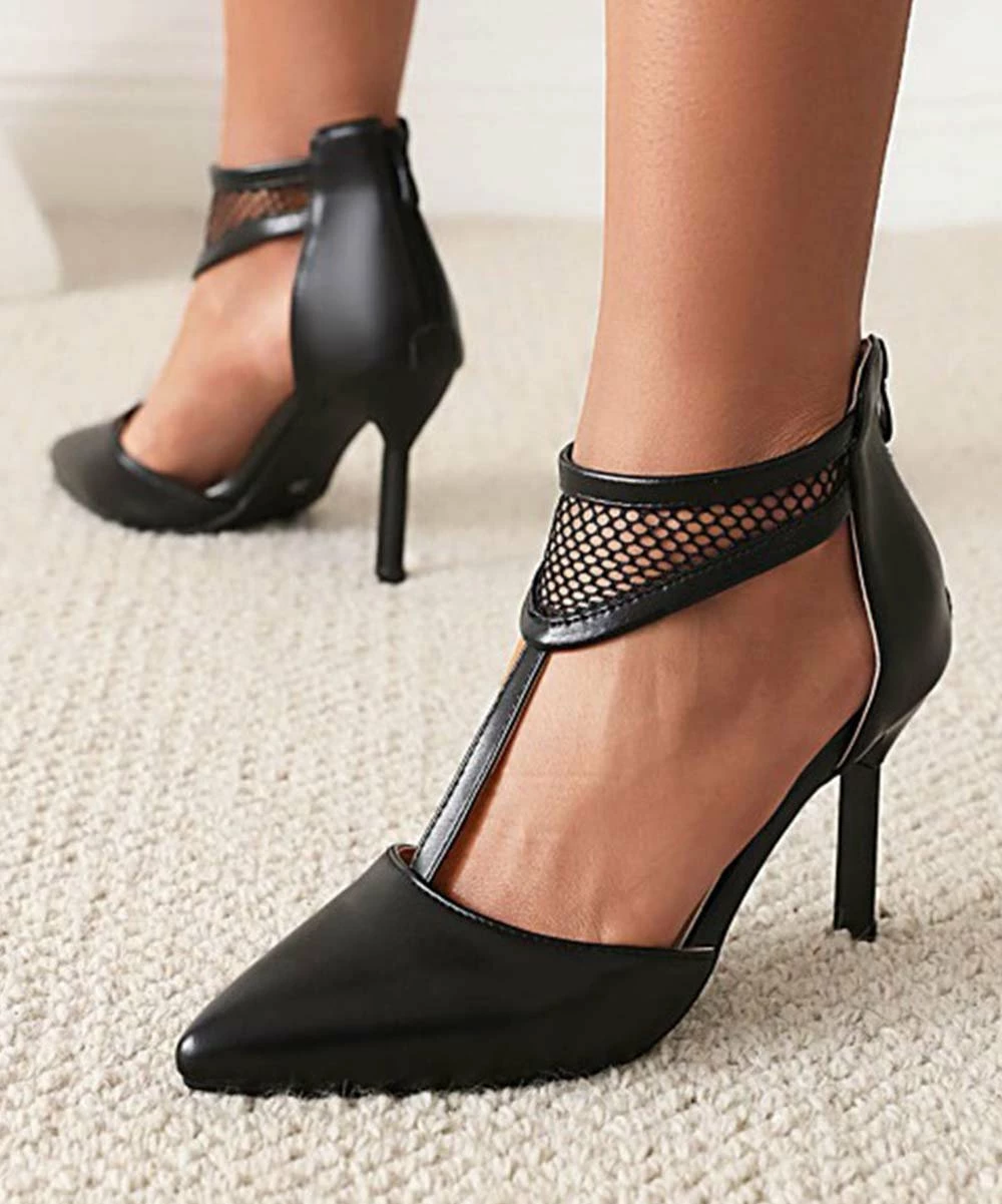 Promo ๐ BUTITI Black Mesh-Detail T-Strap Pump - ๐ฉ Women ๐ 2 Promo ๐ BUTITI Black Mesh-Detail T-Strap Pump - ๐ฉ Women ๐ - Image 2