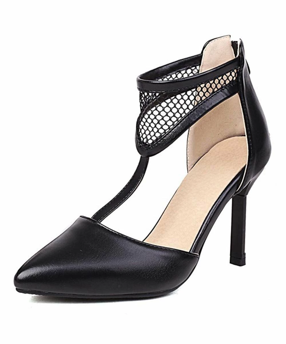 Promo ๐ BUTITI Black Mesh-Detail T-Strap Pump - ๐ฉ Women ๐ 3 Promo ๐ BUTITI Black Mesh-Detail T-Strap Pump - ๐ฉ Women ๐ - Image 3