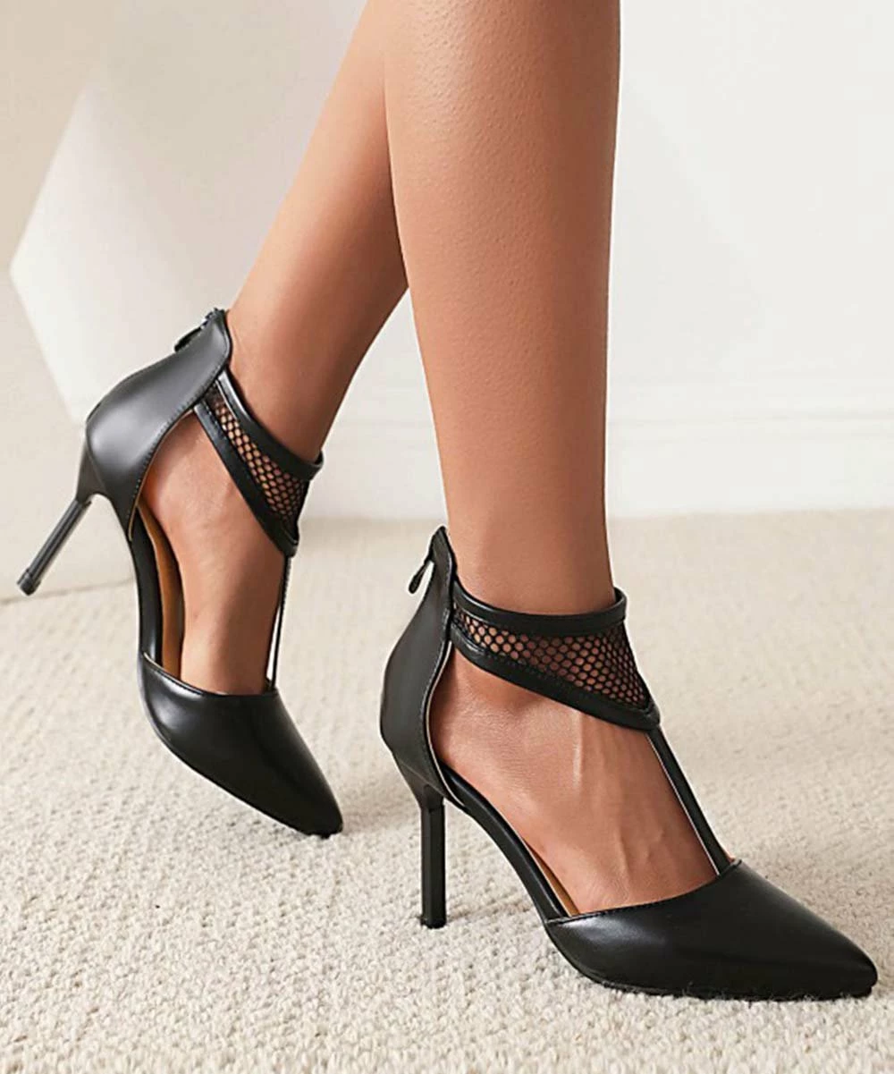 Promo ๐ BUTITI Black Mesh-Detail T-Strap Pump - ๐ฉ Women ๐ 1 Promo ๐ BUTITI Black Mesh-Detail T-Strap Pump - ๐ฉ Women ๐