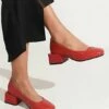 Top 10 🎉 BUTITI Red Croc-Embossed Square-Toe Pump - 👩 Women 🛒