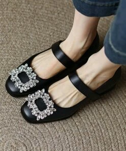 Top 10 ✨ BUTITI Black & Silvertone Charm Mary Jane - 👩 Women 🌟