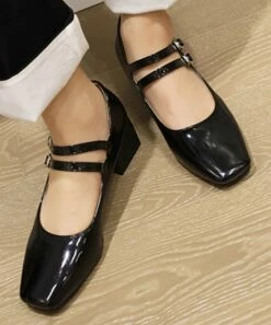 Best Pirce โ๏ธ BUTITI Black Double-Strap Square-Heel Pump - ๐ฉ Women ๐