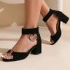 Cheapest 😀 BUTITI Black Ring-Detail Ankle-Strap 🩴 Sandal - 👩 Women 🧨