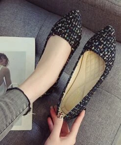 Brand new ๐คฉ BUTITI Black Sequin-Accent Tweed Ballet Flat - ๐ฉ Women ๐
