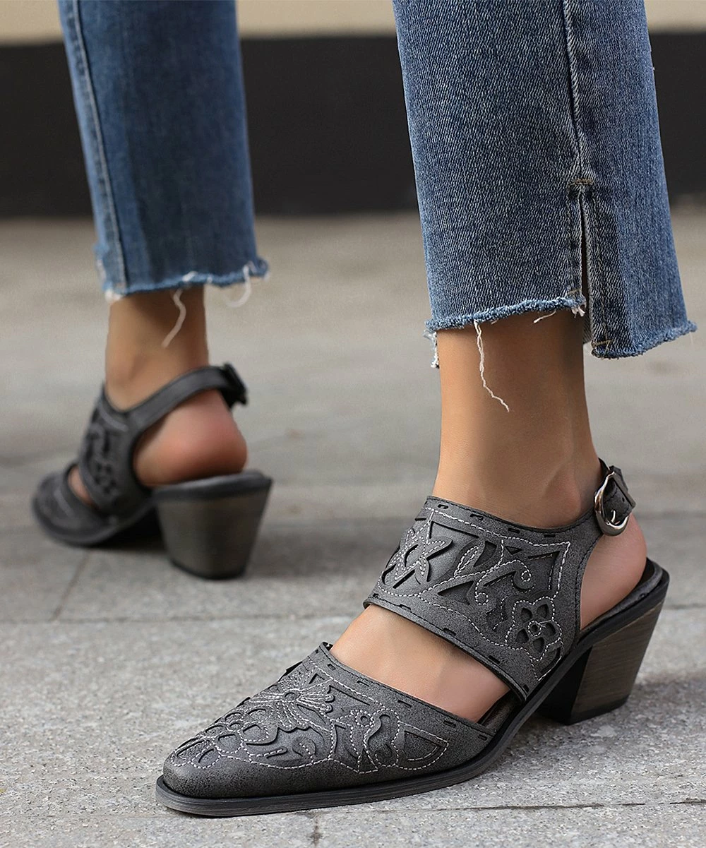 Wholesale ๐งจ BUTITI Black Floral Pointed-Toe Mule - ๐ฉ Women ๐ฅ 2 Wholesale ๐งจ BUTITI Black Floral Pointed-Toe Mule - ๐ฉ Women ๐ฅ - Image 2