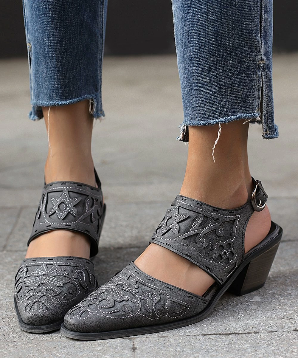 Wholesale ๐งจ BUTITI Black Floral Pointed-Toe Mule - ๐ฉ Women ๐ฅ 3 Wholesale ๐งจ BUTITI Black Floral Pointed-Toe Mule - ๐ฉ Women ๐ฅ - Image 3