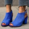 Deals 🔔 BUTITI Blue Peep-Toe Pump - 👩 Women 💯