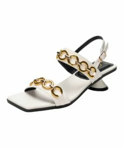 Hot Sale π BUTITI White & Goldtone Chain-Accent Slingback π©΄ Sandal - π© Women βοΈ 7 Hot Sale π BUTITI White & Goldtone Chain-Accent Slingback π©΄ Sandal - π© Women βοΈ -BUTITI Shop zu105794360 alt 3 tm1653138623