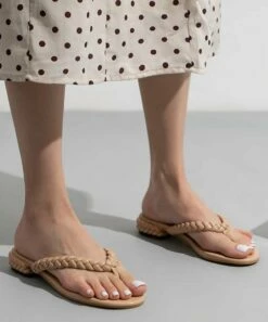 Best Pirce 👏 BUTITI Yellow Braided Thong 🩴 Sandal - 👩 Women ⌛