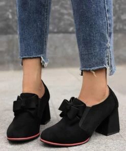 Wholesale 🎁 BUTITI Black Bow-Accent Bootie - 👩 Women 💯