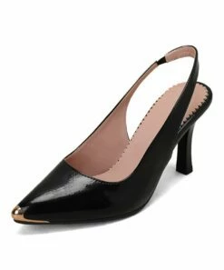 Best Sale ✨ BUTITI Black & Goldtone Tipped Slingback Pump - 👩 Women ❤️ -BUTITI Shop zu105957293 alt 2 tm1653051710