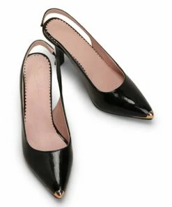 Best Sale โจ BUTITI Black & Goldtone Tipped Slingback Pump - ๐ฉ Women โค๏ธ