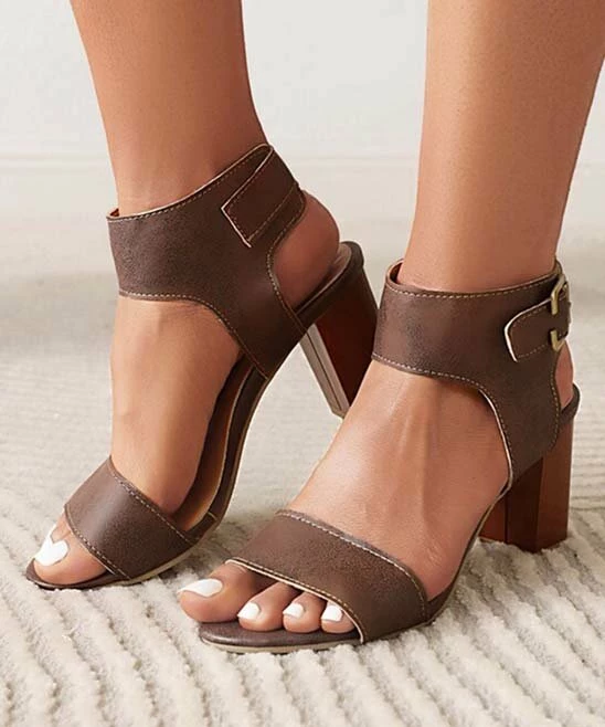 Cheap 🌟 BUTITI Brown Wide Ankle-Strap 🩴 Sandal - 👩 Women ⭐ 1 Cheap 🌟 BUTITI Brown Wide Ankle-Strap 🩴 Sandal - 👩 Women ⭐