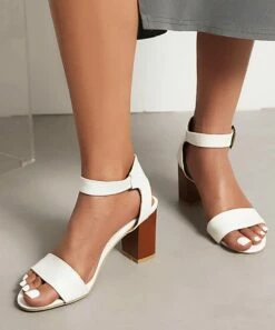 Top 10 🎁 BUTITI White Croc-Embossed Ankle-Strap 🩴 Sandal - 👩 Women 👍 -BUTITI Shop zu105958975 alt 3 tm1653051710