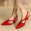 Best deal ✔️ BUTITI Red Cutout Pointed-Toe Slingback - 👩 Women ❤️