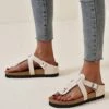 Best Sale 🧨 BUTITI Beige Toe-Strap Buckle 🩴 Sandal - 👩 Women 🧨