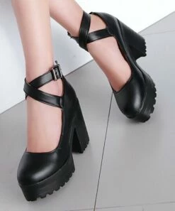 Top 10 โ BUTITI Black Ankle-Strap Chunky Pump - ๐ฉ Women โ๏ธ 5 Top 10 โ BUTITI Black Ankle-Strap Chunky Pump - ๐ฉ Women โ๏ธ -BUTITI Shop zu106053576 alt 2 tm1653753138