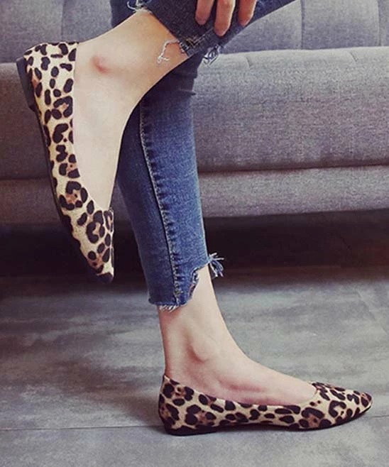 Outlet π BUTITI Khaki Leopard Pointed-Toe Flat - π© Women β€οΈ 3 Outlet π BUTITI Khaki Leopard Pointed-Toe Flat - π© Women β€οΈ - Image 3