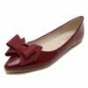 Best Sale 😍 BUTITI Wine Bow-Accent Pointed-Toe Flat - 👩 Women 🛒