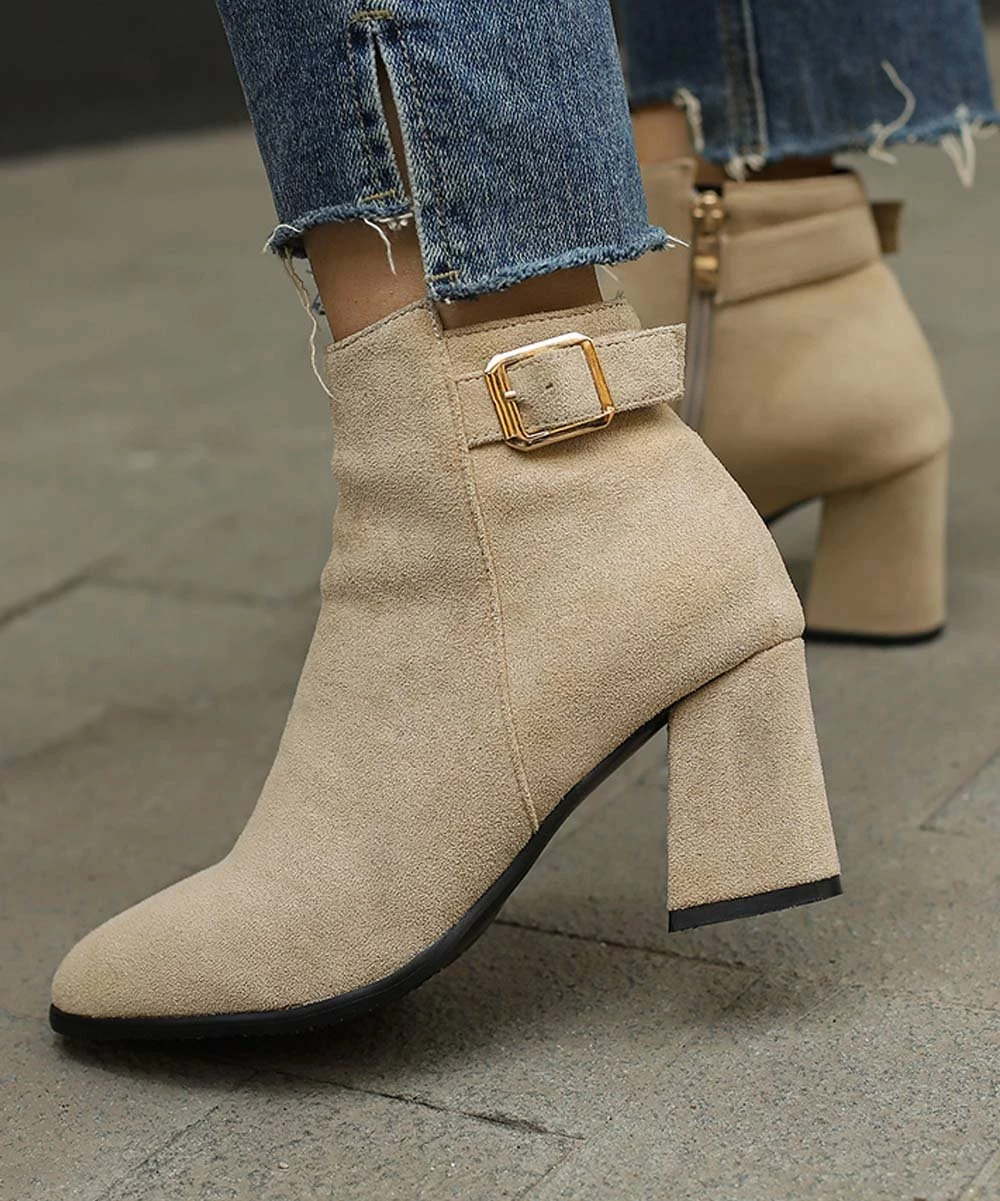 Best deal ๐ฅฐ BUTITI Beige Buckle-Accent Ankle Boot - ๐ฉ Women ๐ 2 Best deal ๐ฅฐ BUTITI Beige Buckle-Accent Ankle Boot - ๐ฉ Women ๐ - Image 2