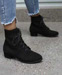 Cheapest ⭐ BUTITI Black Lace-Up Ankle Boot - 👩 Women ✨