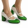 Best Pirce ✨ BUTITI Green & White Color-Block Buckle Pump - 👩 Women 🤩