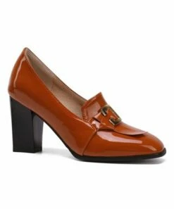 New 🎁 BUTITI Orange Shiny Buckle-Accent Pump - 👩 Women 👍 -BUTITI Shop zu106870638 alt 2 tm1656097012