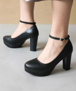 Top 10 🎉 BUTITI Black Ankle-Strap Pump - 👩 Women 🎁 -BUTITI Shop zu107223117 alt 2 tm1657656051