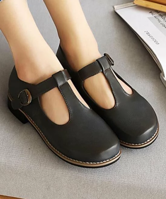 New 😀 BUTITI Gray T-Strap Mary Jane - 👩 Women 🛒 1 New 😀 BUTITI Gray T-Strap Mary Jane - 👩 Women 🛒