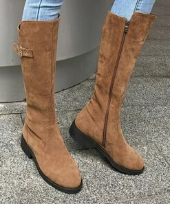 Buy 🤩 BUTITI Tan Buckle-Accent Boot - 👩 Women 🛒