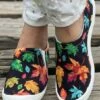 Hot Sale 🎉 BUTITI Black & Multicolor Leaves Slip-On 👟 Sneaker - 👩 Women 👍
