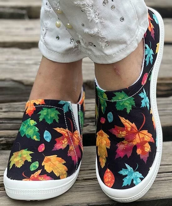 Hot Sale ๐ BUTITI Black & Multicolor Leaves Slip-On ๐ Sneaker - ๐ฉ Women ๐ 1 Hot Sale ๐ BUTITI Black & Multicolor Leaves Slip-On ๐ Sneaker - ๐ฉ Women ๐