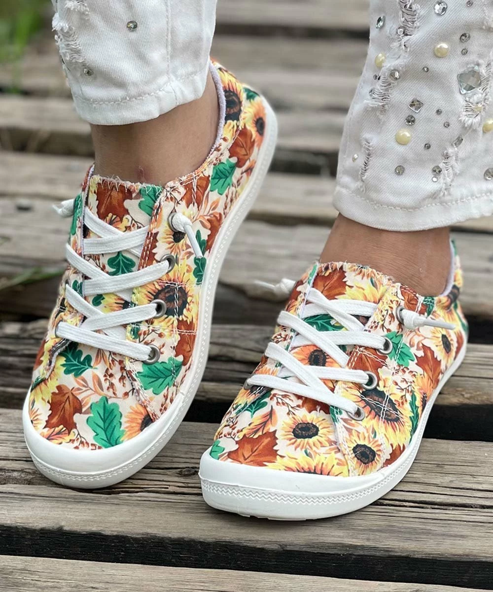 Outlet ⌛ BUTITI Yellow & Green Botanical 👟 Sneaker - 👩 Women ✨ 4 Outlet ⌛ BUTITI Yellow & Green Botanical 👟 Sneaker - 👩 Women ✨ - Image 4