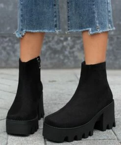 Outlet ๐ BUTITI Black Platform Block-Heel Bootie - ๐ฉ Women ๐