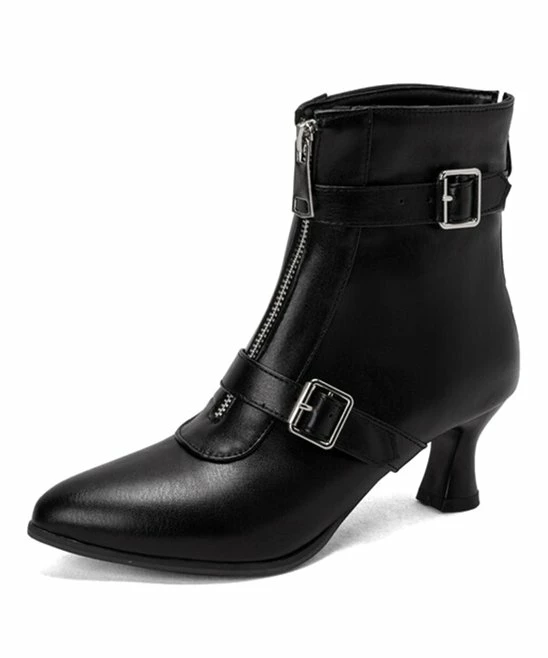 Top 10 ๐ BUTITI Black Double Buckle-Accent Bootie - ๐ฉ Women ๐ 3 Top 10 ๐ BUTITI Black Double Buckle-Accent Bootie - ๐ฉ Women ๐ - Image 3